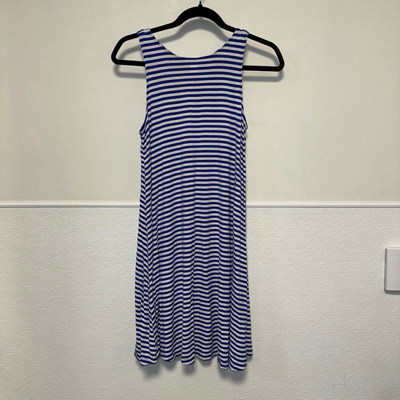 Women's Old Navy Dress Size Small Blue & White Striped Sleeveless - Picture 7 of 8